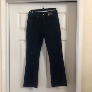 Brand new Express Cropped Flare High Rise Jeans. Size 2